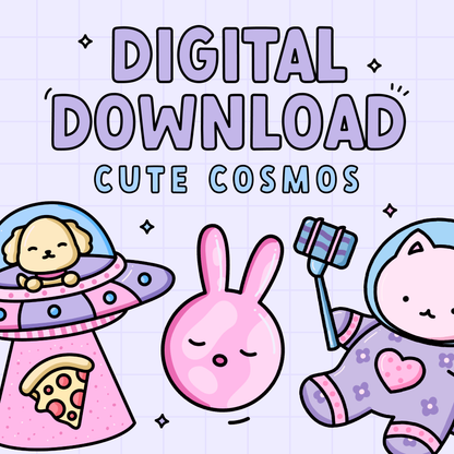 Cute Cosmos: Printable Coloring Pages